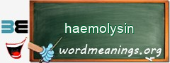 WordMeaning blackboard for haemolysin